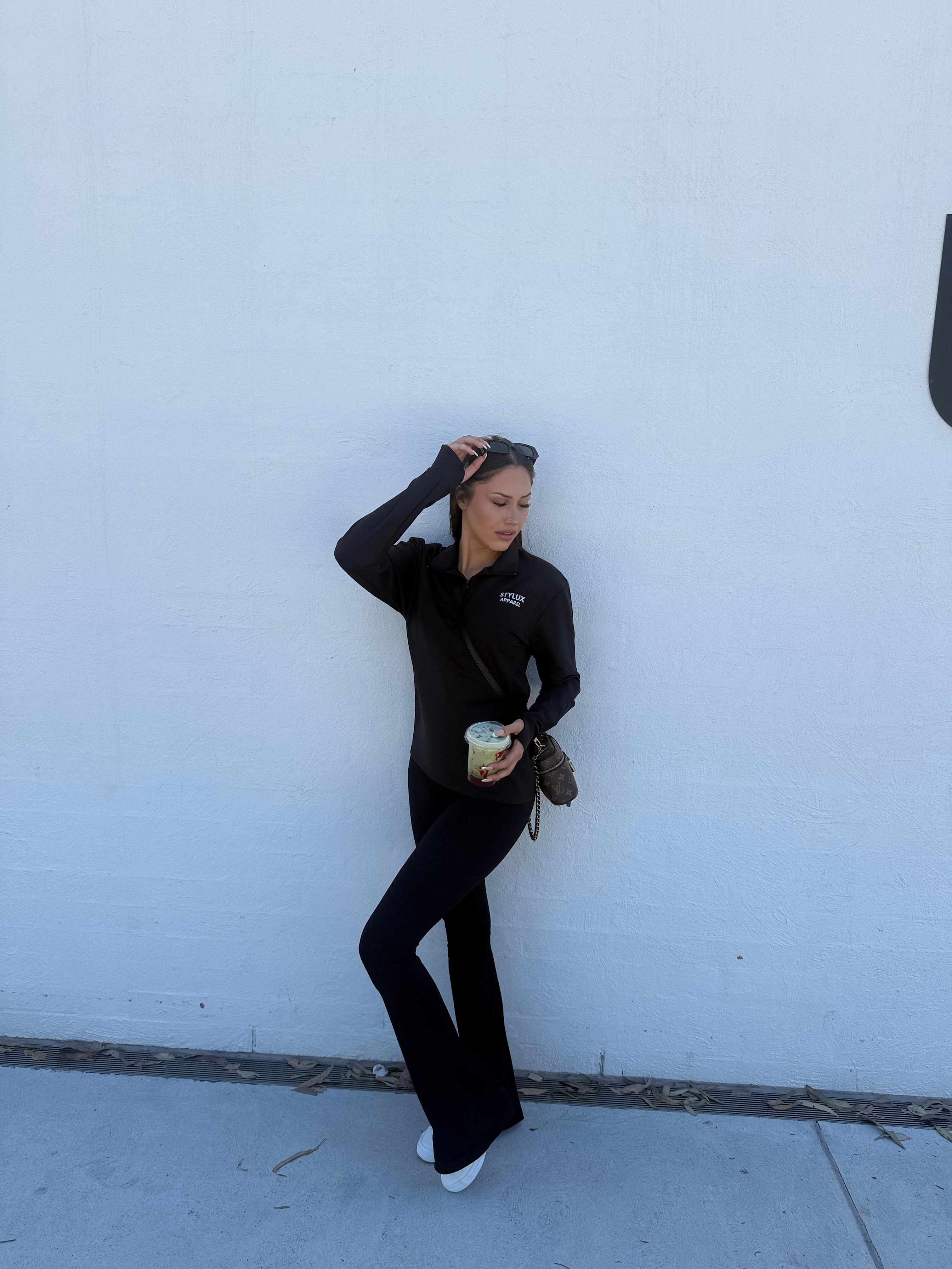 Signature long sleeve half zip - UNISEX – Styluxapparel