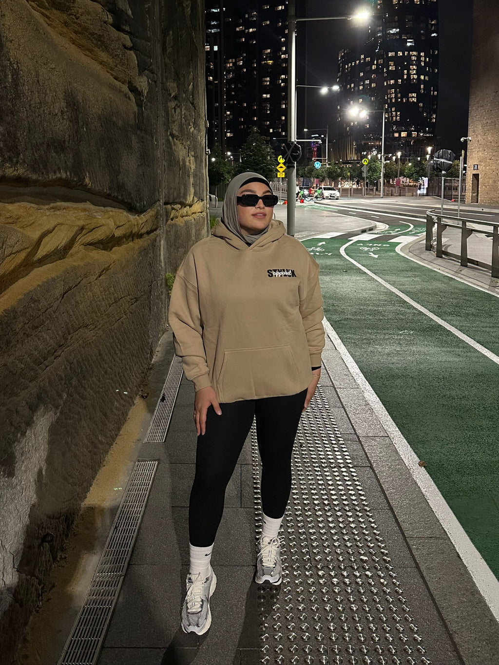 Beige LUXG2 hoodie - UNISEX