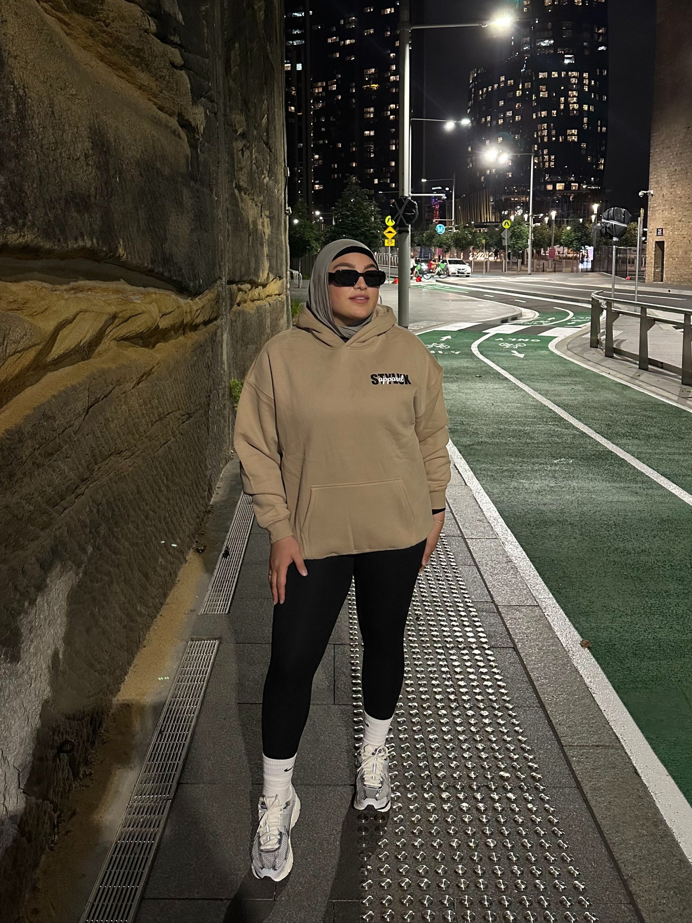 Beige LUXG2 hoodie - UNISEX