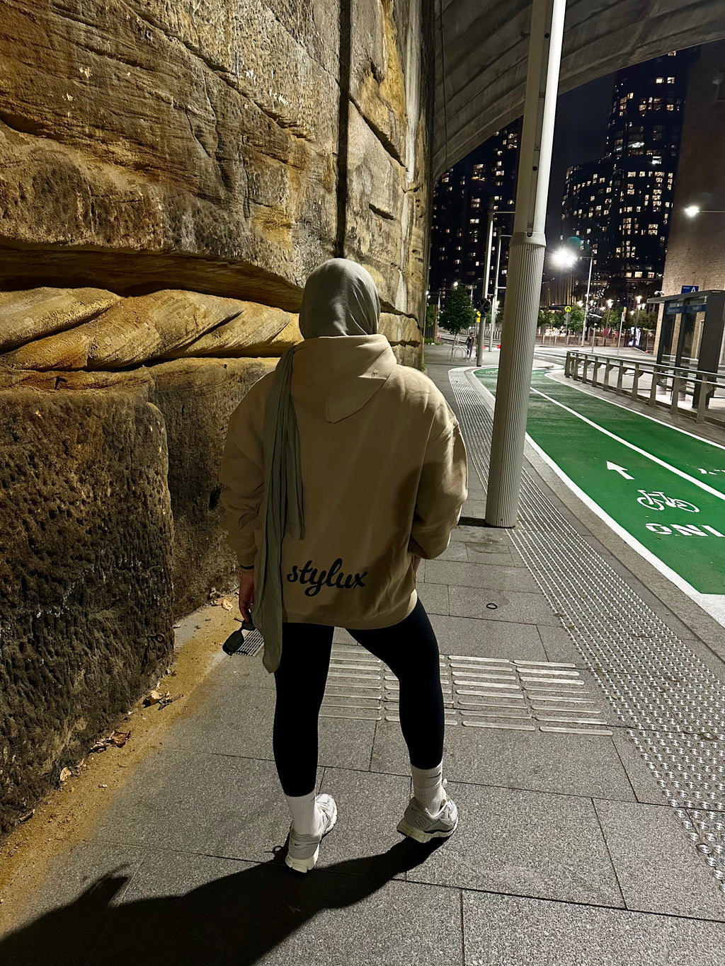 Beige LUXG2 hoodie - UNISEX